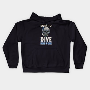 Divers Saying Diving Goggles Skull Kids Hoodie